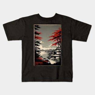 Fukuyama Japan Vintage Poster Tourism Kids T-Shirt